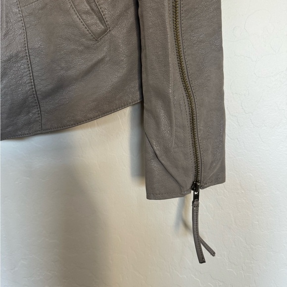 FREE PEOPLE Faux Leather Jacket In Steel Grey size 8 - Picture 5 of 13